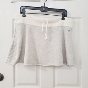 American Eagle Gray and Cream Women's Skirt